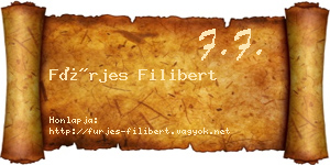 Fürjes Filibert névjegykártya